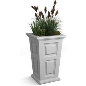 Mayne Wyndham 24-Inch Tall Planter Self-Watering, Weather-Resistant Planter for Flowers Durable Indoor/Outdoor Design for Patio, Porch, or Entryway (White) Mayne Wyndham 24-Inch Tall Planter Self-Watering, Weather-Resistant Planter for Flowers Durable Indoor/Outdoor Design for Patio, Porch, or Entryway (White)