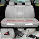 Car Seat Covers Full Set, 5 Seat Covers for Cars, Car Seat Protector Waterproof, Luxury Leather Car Seat Cushion, Car Seat Covers Front Seats and Back Fit for Most Cars (Gray, Full Set)