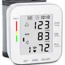 MMIZOO Wrist Blood Pressure Monitor Large LCD Display BP Machine Adjustable Cuff 5.31-7.68 inch Automatic 99x2 Sets Memory with Carrying Case for Home Use (W1681)