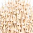 200 Pcs Cocktail Picks, 4.7 Inch Toothpicks for Appetizers, Bamboo Cocktail Sticks Skewers for Drinks, Desserts, Charcuterie, Wedding Party Fancy Toothpicks, Natural Pearl Mini Food Picks Decorative