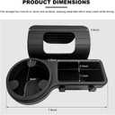Car Window Multifunctional Storage Organizer, Vehicle Door Side Hanging Storage Rack with Cup Holder, Auto Window Mount Organizer for Cell Phone Earphone Key Water Cup