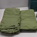 LBRO2M 100% Pure Linen Sheet Set Deep Pocket Up to 16" Bed Sheets Sets, Natural Flax Beddings Soft, Breathable, Comfortable for All Seasons 4 Pcs Sheet Set King Size, Olive Green