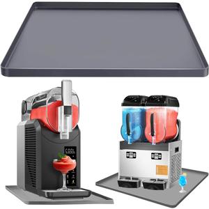 Slushie Machine Mat Margarita Machine Silicone Mat, Table Mat for Ninja Frozen Drink Maker, Slushy Machine Tray Cocktail Machine Soft Silicone Drip Pan, Non-Slip Waterproof Slush Pad 23.6''x19.7''
