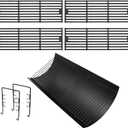 Hiorucet 27 Inches Ash Pan Drip Pan and Grill Grates for Char-Griller 2121 2828 1224 2929 2222 2727 1324 E1224 Charcoal Grills, 27" Charcoal Grill Pan with 2Pcs Fire Grate Hanger for Char Griller 2121