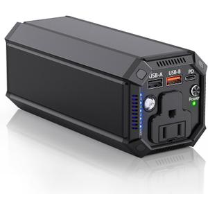 Portable Power Bank with AC Outlet, 100W Portable Laptop Charger, 98Wh/27000mAh High Capacity with 65W PD USB C Laptop Battery Bank, Backup Power Source for Business Travel and Outdoor Activities