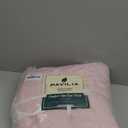 PAVILIA Sherpa Throw Blanket for Couch Sofa, Light Pink Fluffy Warm Plush Blanket for Bed, Cozy Super Soft Lightweight Throw, Fuzzy Decorative Blanket, All Season Home, 50x60