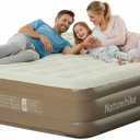 Naturehike Air Mattress Compact King with Built in Pump, 15" Raise Blow Up Luxury Mattress, 992 lbs Max Support, Fast 2Mins Portable Colchone Inflable Mattress, Cordless Air Bed for Home & Camping