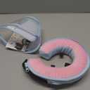 Sponge Core Dog Cone, Inflatable Dog Cone Collar Alternative, Dogs Donut Collar After Surgery, Soft Cone for Large Medium Small Dogs to Stop Licking, No Inflation Required, Clear View(Size 3, Pink) (Size 3(Neck: 10.5"- 13.0"))