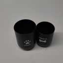 Dog Treat Container Set of 2, Dog treat jar with Airtight Lid, Small dog food container, Dog Cookie Jar for kitchen Counter, Treats Canister, Pet Treat Container 8.3x4.9 & 7.1x4.3 (Black)