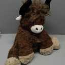 Niuniu Daddy 14" | 3.5 Pound Weighted Highland Cow Plush, Big Highland Cow Stuffed Animal for Kids Adults, Giant Weighted Sitting Plush Toy, Large Body Pillow for Birthday Christmas Holiday Presents