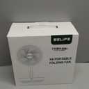 Belife X8 Portable Fan, 7200mAh Battery Powered Rechargeable, Oscillating USB Desk Floor Fan with Remote, Foldable Telescopic Fan for Home Bedroom Sleeping Office Camping Travel, 7.7" (Black)