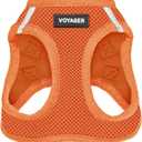 Best Pet Supplies Voyager Step-in Air Harness - All Weather Mesh, Reflective, No Pull Harness for Dogs, Cats - Secure with Hook & Loop Fastener, Buckle, Double D-Rings - Orange, M (M (Chest: 16 - 18"))