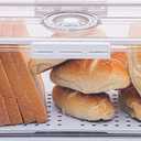 Bread Box for Homemade Bread Boxes for Kitchen Counter Airtight, Time Recording Bread Storage Container with Lid, Bread Containers Storage Airtight Loaf Bread Keeper, White