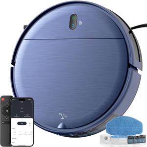 ZCWA Robot Vacuum,Robot Vacuum and Mop Combo with Schedule,APP/Remote/Voice,Strong Suction,Slim Self-Charging 2 in 1 Floor Cleaner for Pet Hair,Carpets,Hard Surfaces