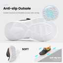 Kids Sneakers for Boys Girls Athletic Running Walking Shoes Lightweight Sports Tennis Shoes Adjustable Strap Sneaker for Little Kid Big Kid Gym School (5 Toddler, Grey-3)