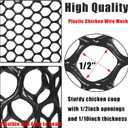 Upgraded 15.7IN x 33FT ABS Plastic Chicken Wire Fence Mesh, Poultry Fencing, Hexagonal Fencing Wire for Gardening, Construction Barrier Netting, Chicken Wire Frame Crafts, Floral Netting