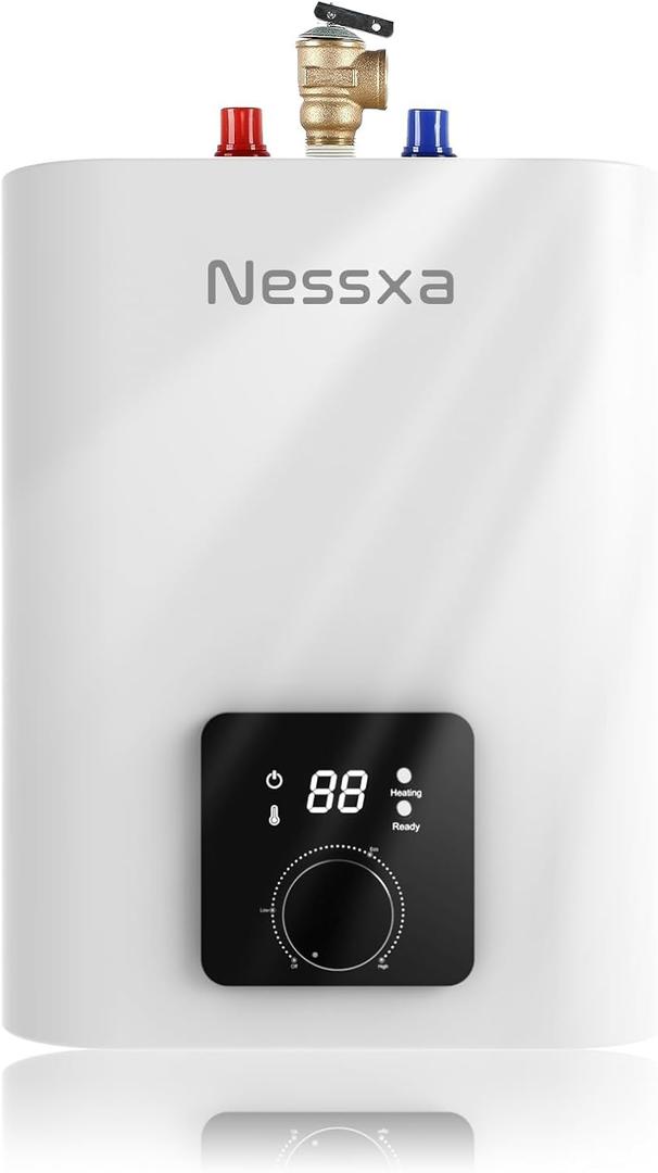 2.65 Gallon Electric Mini Tank Water Heater, 110V 1500W Point of Use On Demand Under Sink Instant Hot Water Heater for Home Kichen Bathroom