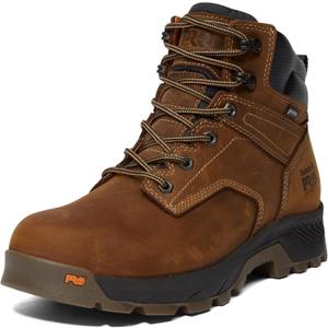Timberland PRO Men's Titan Ev 6 Inch Soft Toe Waterproof Industrial Work Boot (7 Wide, Earth Bandit Brown-2024 New)