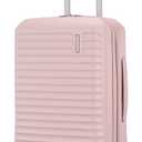 American Tourister Stratum 3.0 Carry-On Spinner, Airline Approved, Durable Hardside Luggage, Expands 1.5", RightHeight Adjustable Handle, Pink Blush