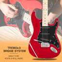 GLARRY Full Size Electric Guitar for Music Lover Beginner with 20W Amp and Accessories Pack Guitar Bag (RED, 39" Right Handed)