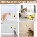 2 x Cat Toys Flapping Birds with Catnip Bags, Rechargeable Chirping Interactive Cat Toy Kicker, Lifelike Birdie Tweets, Indoor Enrichment Moving Wings Cat Exercise Toys for All Breeds Kitten Dog(Oriole) (A1)