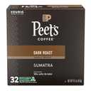 Peet's Coffee, Dark Roast Single Serve Coffee Pods - Single Origin Sumatra 32 Count (1 Box of 32 Pods) Best By: 08/01/26