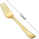 N9R 72PCS Gold Plastic Forks, Solid, Durable and Heavy Duty Plastic Forks, Perfect Utensils for Parties, Thanksgiving, Christmas and Daily Use