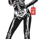 Morph - Sleeveless Skeleton Costume Women - Womens Skeleton Costume Bodysuit - Halloween Skeleton Costume Women Skeleton - Womens Halloween Costumes Skeleton L