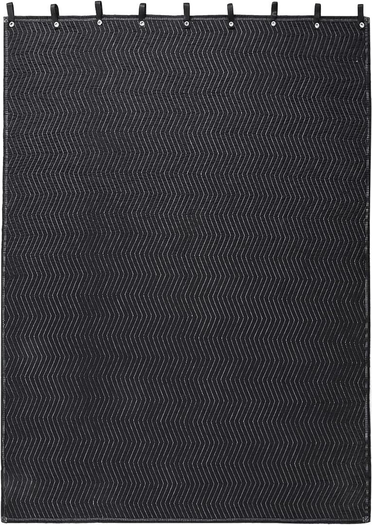 HOMBYS Large Sound Dampening Blanket, 72" x 40" Sound Absorbing Panel with Grommets for Wall Hanging, Noise Reduce Curtains for Recording Studio Use and Basements, 72" x 40", Black