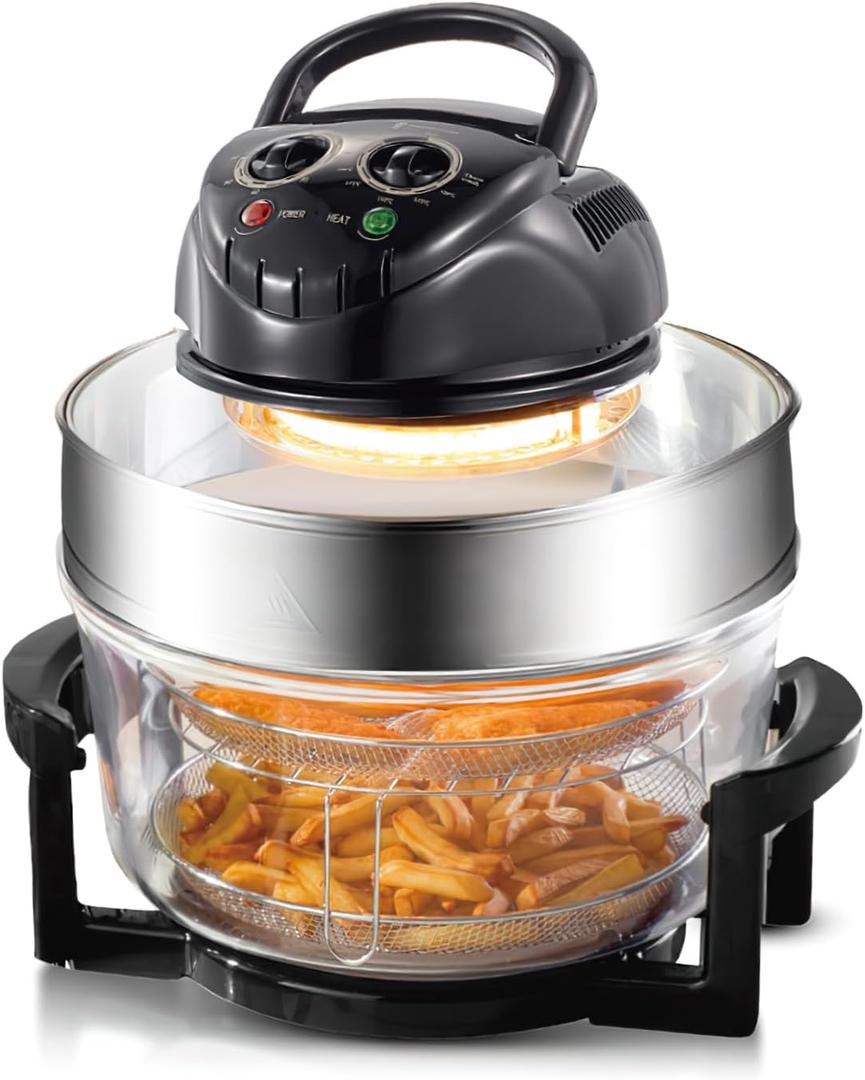 20L 8-in-1 glass air fryer, 360 circulating heating, high-precision glass body, healthy kitchen baking, toaster, broiler, toaster, steamer, and grill (8)