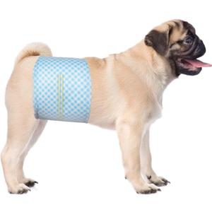 Disposable Belly Bands for Male Dogs, Puppy Diapers Male with Wetness Indicator, Super Absorbent Soft Male Dog Diapers, Medium, 40 Count