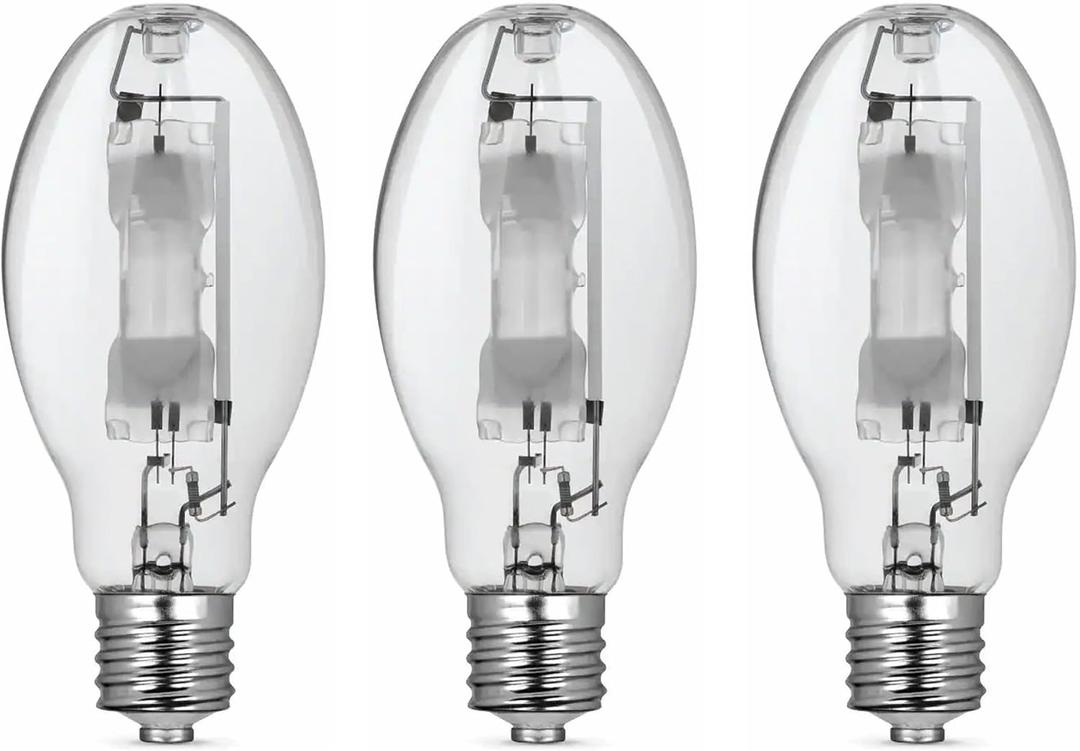 Bluex Bulbs (3 Pack MH175/U/MOG 175W Metal Halide Bulb Mogul Base (E39) - ED28 Clear M57 HID Lamp 14000 Lumens