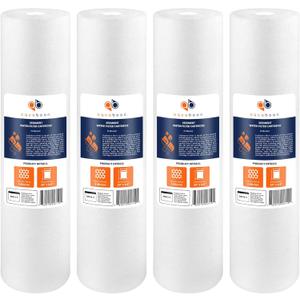 Aquaboon 5 Micron 20 x 4.5 Whole House Sediment Filter Cartridge 20 inch Water Filter Replacement Compatible with DGD-5005-20, FP25B, AP810-2, 4-Pack