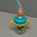 FRAGRANTGARDEN Drinking Cup With Whale Squirt, Weighted Sippy Cups With Adjustable Straps, 300ml Whale Water Cups With Silicone Soft Tip, Portable Leak Proof Straw Sippy Cup For Kids (A-Green)