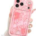 Fiyart Designed for iPhone 16 Plus Case Cute Flower Floral Sunflowers Design,Soft Slim TPU Anti-Scratch Phone Cover for Women Girls 6.7" Pink