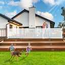 275" Retractable Baby Gates Dog Gate - 23ft Extra Wide Expandable Child Safety Gate,49" Tall Toddler Pet Mesh Gate with Reinforced Strips for Doorways,Stairs,Hallways,Outdoor & Indoor Large Openings