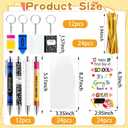 24 Back to School Gifts Bulk, 12 Pens & 12 Keychains with Cards