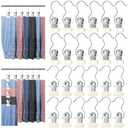 60pcs Heavy Duty Jeans Hangers,Pants Hangers with Clip, Space Saving Legging Organizer for Closet Hanging Metal Yoga Pants Hangers for Jeans,Shorts,Skirts