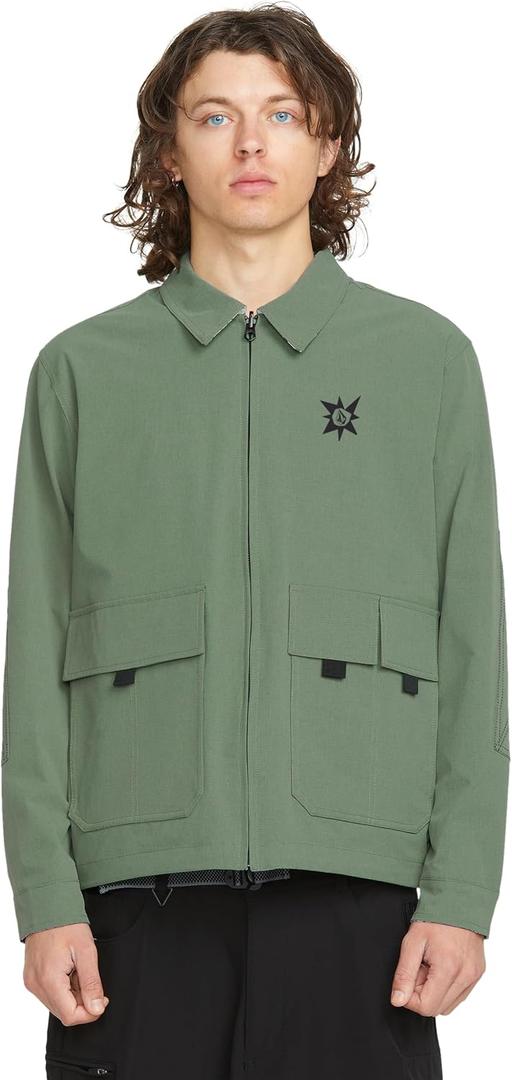 Volcom Men's TT Sense Reversible Jacket Lightweight Water-Resistant Street Jacket XXL
