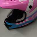 Youth Dirt Bike Helmet DOT Certified - Full Face Motorcycle Helmet for Off-Road, ATV, Street Riding, Includes Adjustable Goggles & Protective Gloves (Large, PINK)