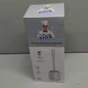 MR.SIGA Toilet Bowl Brush and Holder, Premium Quality, with Solid Handle and Durable Bristles for Bathroom Cleaning, White, 1 Pack (One Size)