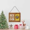 HOIJAUMAI Grandfather Wood Picture Frame Gift, Best Pop-pop Ever Rustic Wooden Photo Frame Father's Day Birthday Gift, Tabletop and Wall Mounting, Display Photo 4x6 Inch