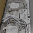 shinic 3-Speeds Window Fan with 180+90 Rotatable Fans, Manual Reversible, Vertical Window Fan with Rigid & Accordion Expanders, Width Adjustable (21.65" to 33.27"), Ideal for Home, Kitchen, Bedroom