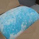 MLILY 2 Inch Queen 5-Zone Gel Memory Foam Egg Crate Mattress Topper Cooling Gel Infused Bed Topper for Pressure Relief,  Blue, 60"×80"