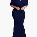 Formal Dresses for Women Evening Party Elelgant Mermaid Cocktail Floor Length Prom Long Dress with Zipper, 3XL