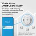 Kidde Smart Smoke Detector, Ring App Enabled for Real-Time Notifications, Hardwired Alarm, AA Backup Battery