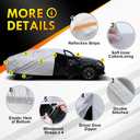 Mid-Size Sedan Car Covers for Automobiles All Weather Waterproof, 6 Layers Heavy Duty Car Tarp Universal Fit for Buick Regal, Cadillac CT4, Mazda 6, Chevy Malibu, Ford Fusion, Kia K5 Optima
