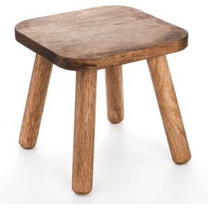 Youeon 9 Inch Small Wooden Step Stool, Non-Slip One Step Stool for Adults Kids, Holds up to 300 Lbs, Portable & Sturdy, Footstool for Bedroom, Bathroom, Kitchen, Easy to Assemble