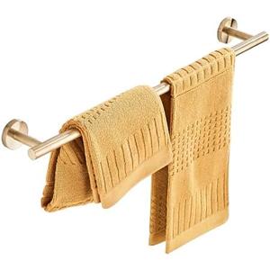 Bath Towel Bar, 22 Inch 304 Stainless Steel Thicken Towel Holder for Bathroom Wall, Towel Holder Brushed Gold Finished Wall Mount(Total Length 24-Inch)