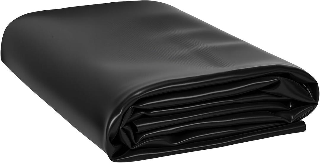 POPOSOAP Pond Liner, Mil Fish Pond EPDM Liner, U-V Resistant Preformed Garden Pond Liners for Outdoor Ponds, Koi Ponds, Garden Fountain, Waterfalls 11.5 x 13 FT 45Mil